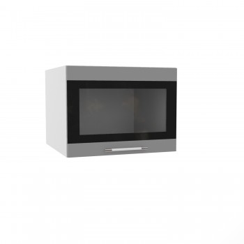 Ройс ГВПГСФ 600 Шкаф верхний горизонтальный (Черника софт/корпус Серый) в Каргате - kargat.mebel54.com | фото