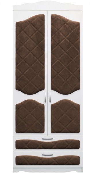 Шкаф 2-х створчатый с ящиками серии Иллюзия 08 Шоколад в Каргате - kargat.mebel54.com | фото