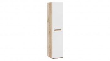Шкаф для белья с 1-ой дверью «Фьюжн» Дуб Делано/Белый глянец в Каргате - kargat.mebel54.com | фото