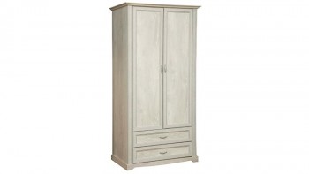 Шкаф для одежды "Сохо" (бетон пайн белый/2 ящика/зеркало) в Каргате - kargat.mebel54.com | фото