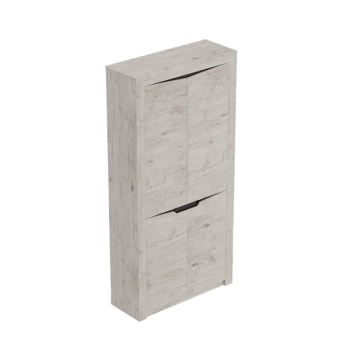 Шкаф двухдверный Соренто с комплектом полок (3 шт) Дуб бонифаций/Кофе структурный матовый в Каргате - kargat.mebel54.com | фото