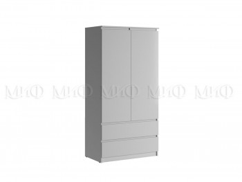 Шкаф двухстворчатый Челси комбинированный (Белый/Белый глянец) в Каргате - kargat.mebel54.com | фото