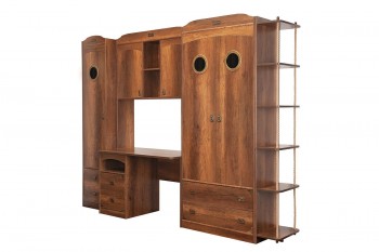 Шкаф комбинированный для белья «Навигатор» (Дуб Каньон) в Каргате - kargat.mebel54.com | фото
