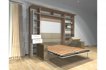 Шкаф-кровать с диваном Каролина в Каргате - kargat.mebel54.com | фото