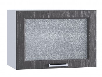 Шкаф верхний горизонтальный со стеклом 609, ШВГС 609 (Клен серый/корпус белый) в Каргате - kargat.mebel54.com | фото