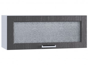 Шкаф верхний горизонтальный со стеклом 800, ШВГС 800 (Клен серый/корпус белый) в Каргате - kargat.mebel54.com | фото