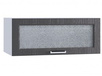 Шкаф верхний горизонтальный со стеклом 810, ШВГС 810 (Клен серый/корпус белый) в Каргате - kargat.mebel54.com | фото