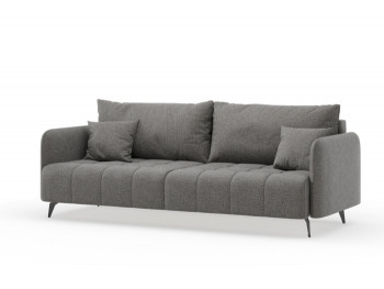 Валериан диван трёхместный прямой Стальной, ткань RICO FLEX 9292 в Каргате - kargat.mebel54.com | фото